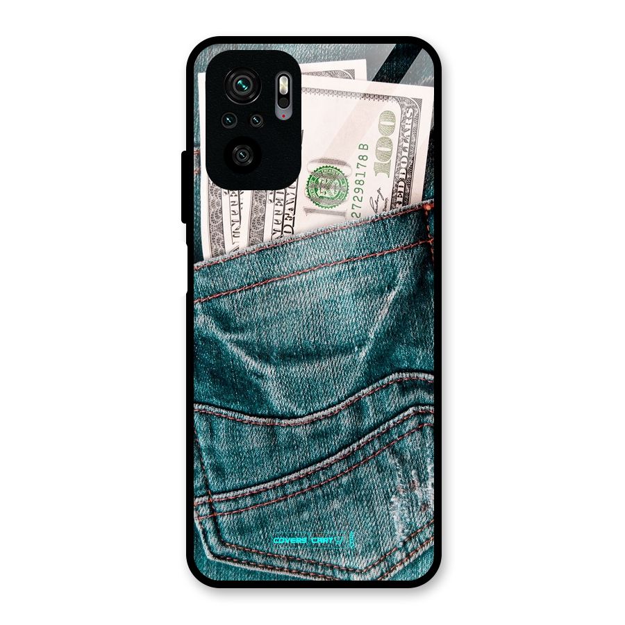 Money in Jeans Glass Back Case for Redmi Note 10S