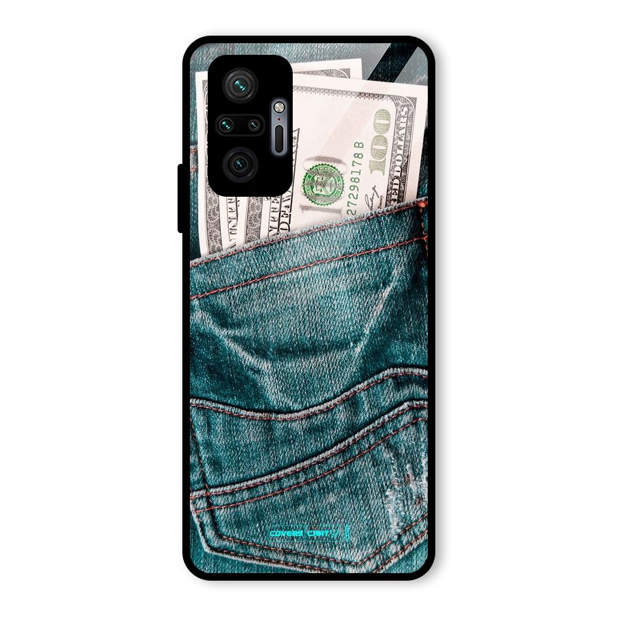 Money in Jeans Glass Back Case for Redmi Note 10 Pro Max