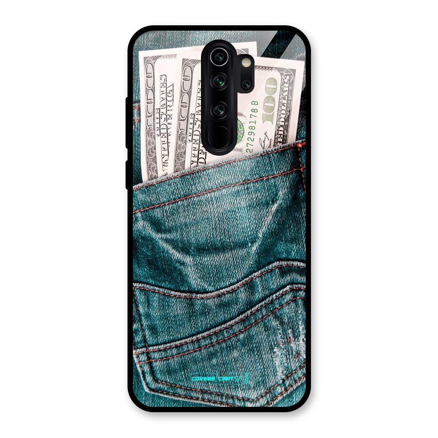 Money in Jeans Glass Back Case for Redmi Note 8 Pro