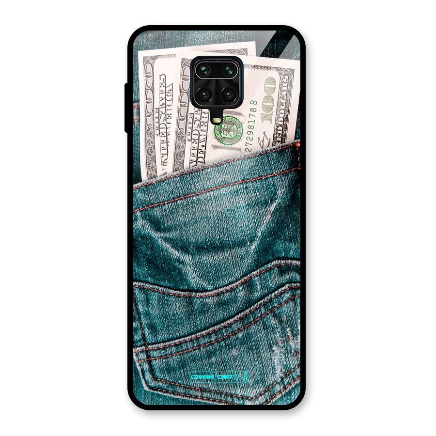 Money in Jeans Glass Back Case for Redmi Note 9 Pro Max