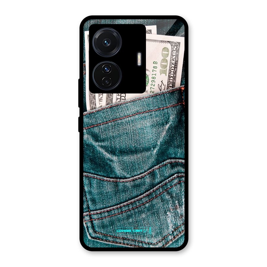 Money in Jeans Glass Back Case for Vivo T1 Pro