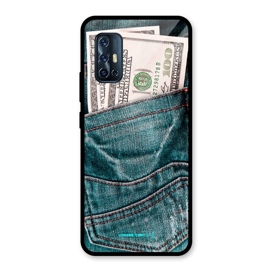 Money in Jeans Glass Back Case for Vivo V17