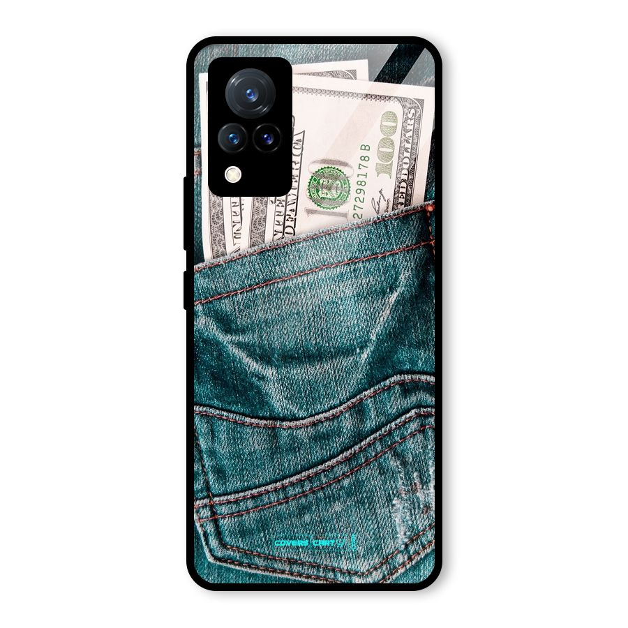 Money in Jeans Glass Back Case for Vivo V21 5G