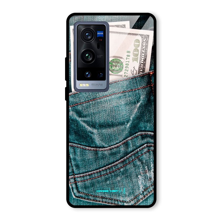 Money in Jeans Glass Back Case for Vivo X60 Pro Plus