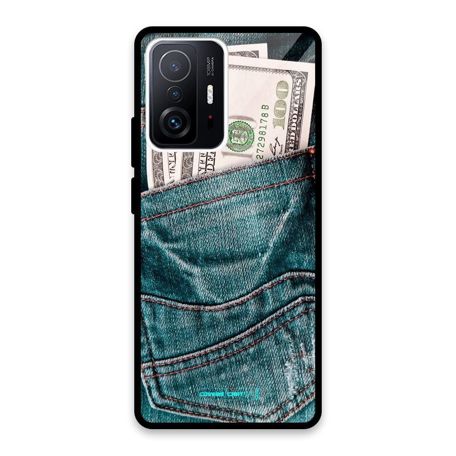 Money in Jeans Glass Back Case for Xiaomi 11T Pro