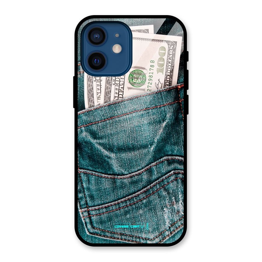 Money in Jeans Glass Back Case for iPhone 12 Mini