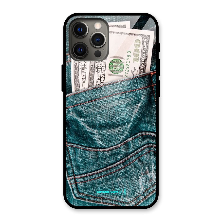Money in Jeans Glass Back Case for iPhone 12 Pro Max