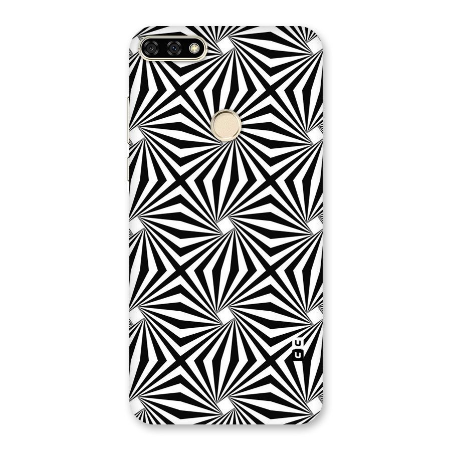 Monochromatic Swirls Back Case for Honor 7A