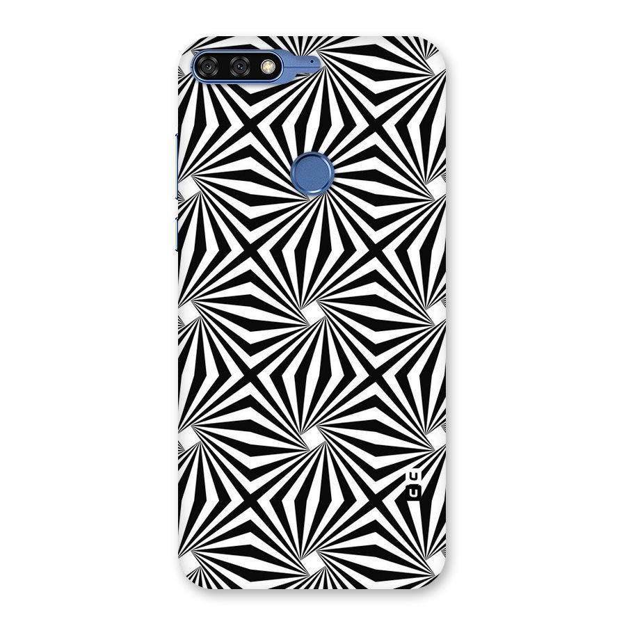 Monochromatic Swirls Back Case for Honor 7C