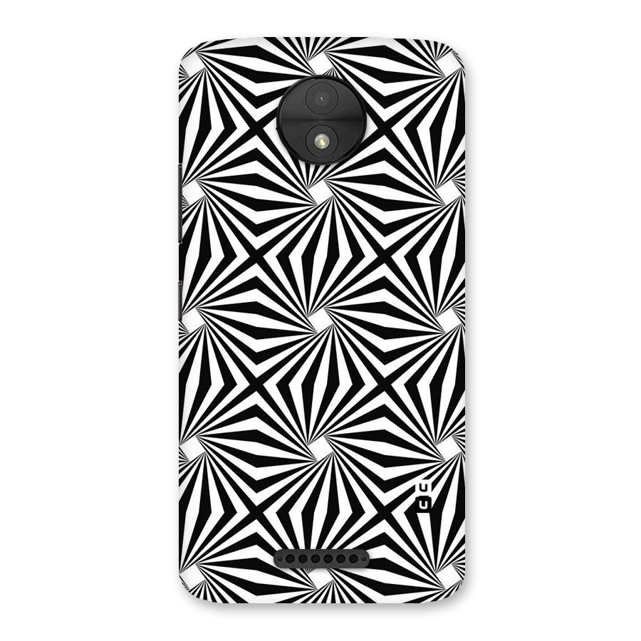 Monochromatic Swirls Back Case for Moto C