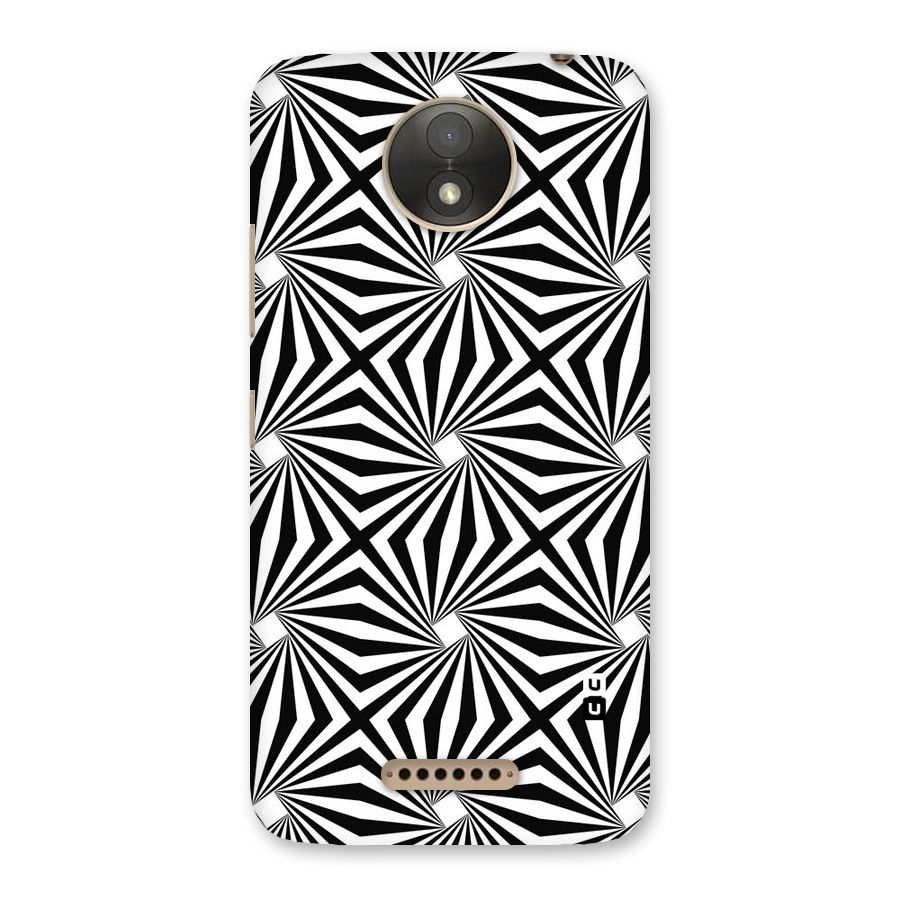 Monochromatic Swirls Back Case for Moto C Plus