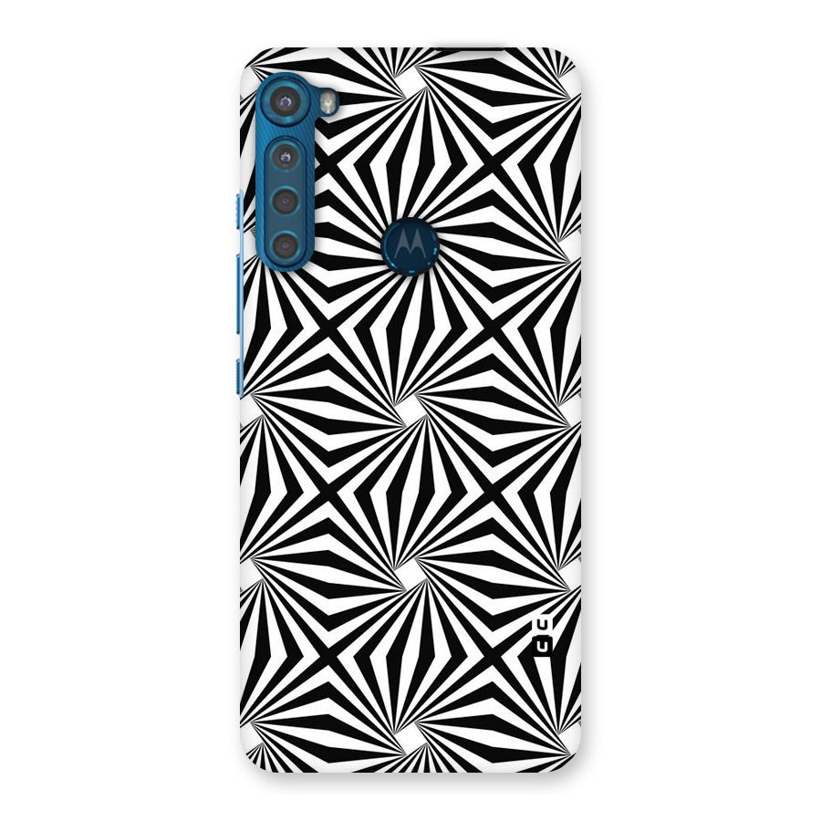 Monochromatic Swirls Back Case for Motorola One Fusion Plus