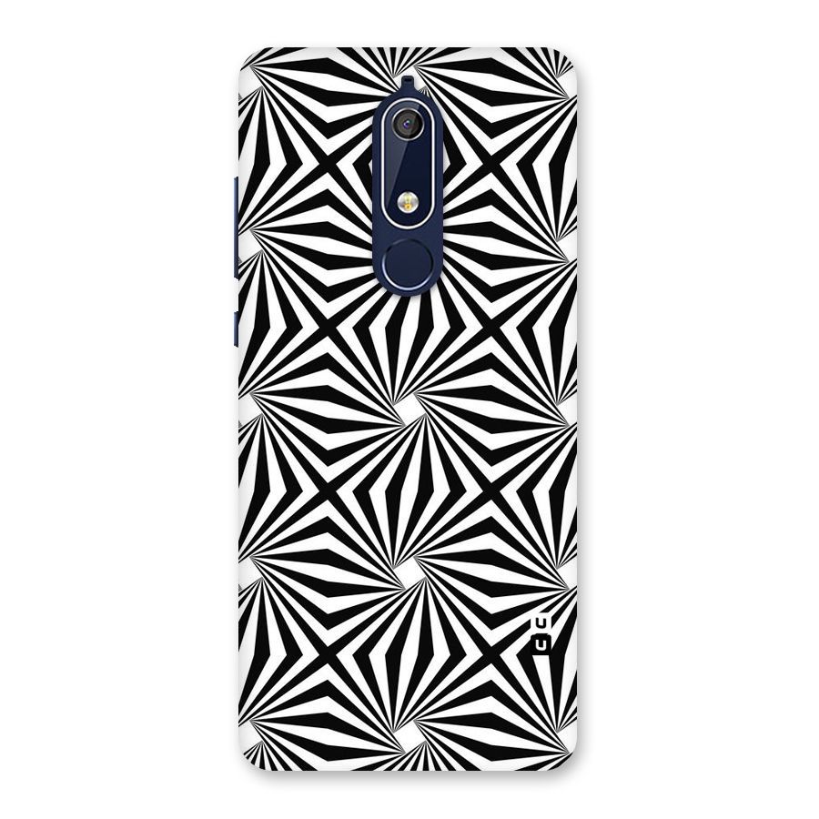 Monochromatic Swirls Back Case for Nokia 5.1