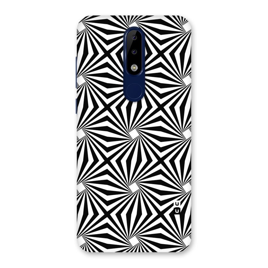 Monochromatic Swirls Back Case for Nokia 5.1 Plus