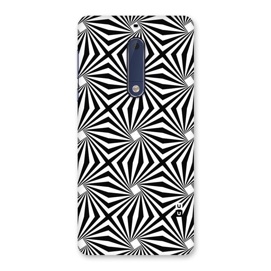 Monochromatic Swirls Back Case for Nokia 5