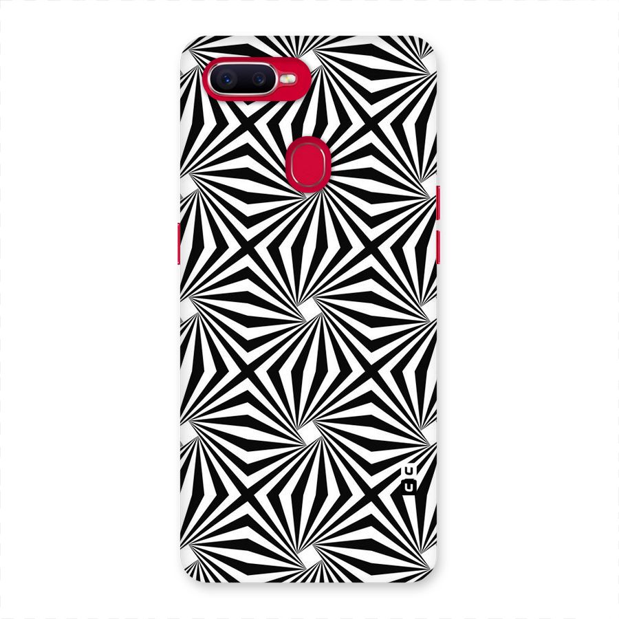 Monochromatic Swirls Back Case for Oppo F9 Pro