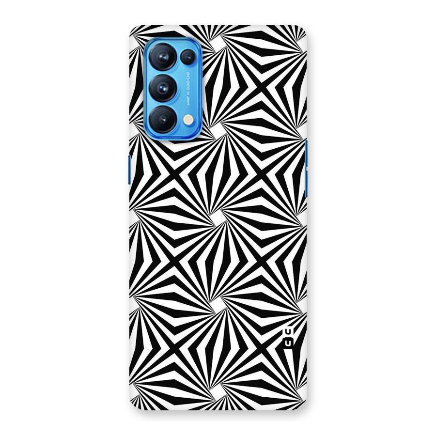 Monochromatic Swirls Back Case for Oppo Reno5 Pro 5G