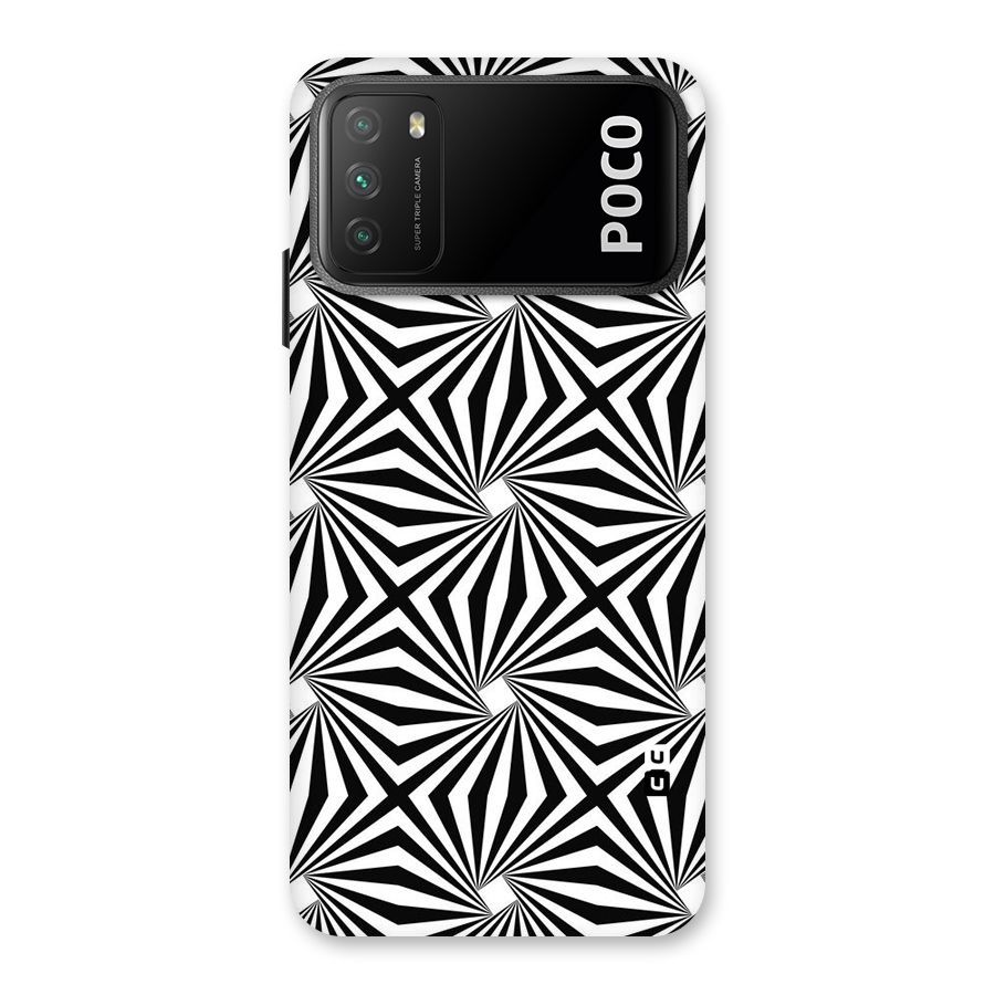 Monochromatic Swirls Back Case for Poco M3