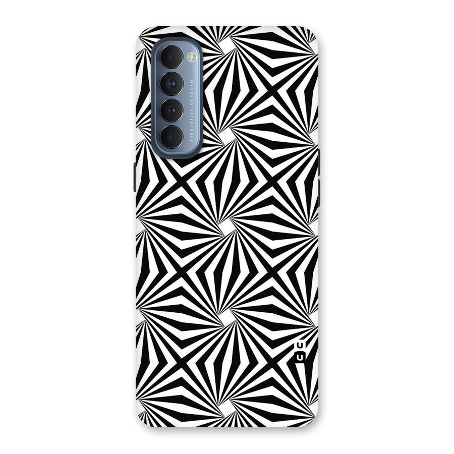 Monochromatic Swirls Back Case for Reno4 Pro