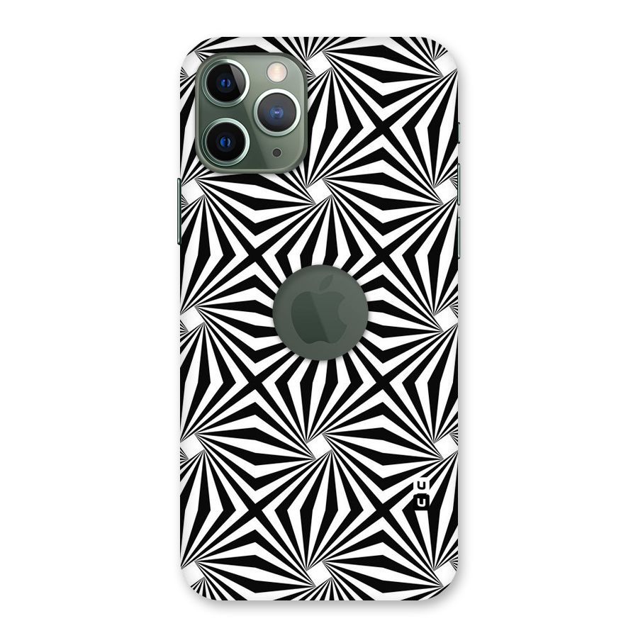Monochromatic Swirls Back Case for iPhone 11 Pro Logo  Cut