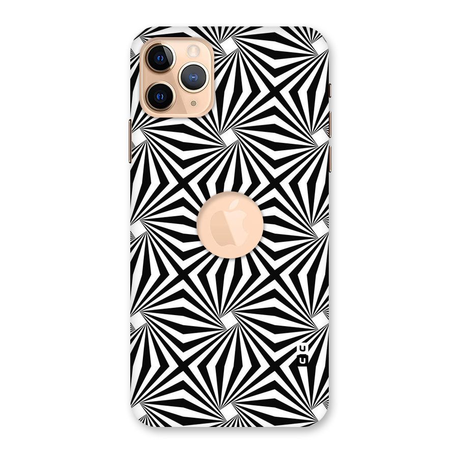 Monochromatic Swirls Back Case for iPhone 11 Pro Max Logo Cut