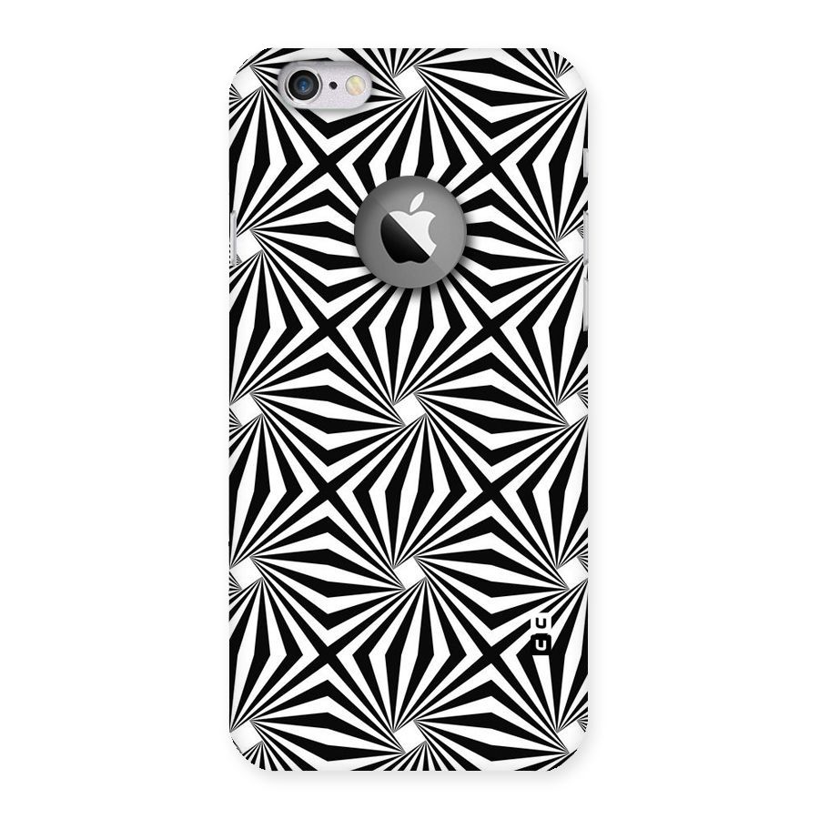 Monochromatic Swirls Back Case for iPhone 6 Logo Cut