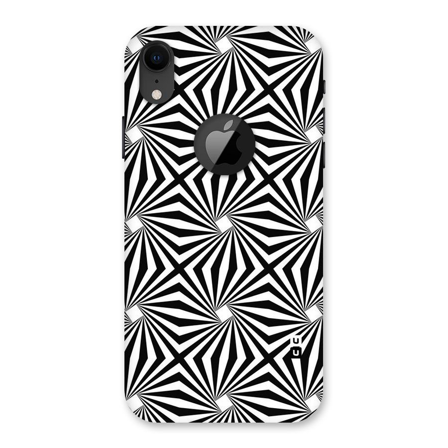 Monochromatic Swirls Back Case for iPhone XR Logo Cut
