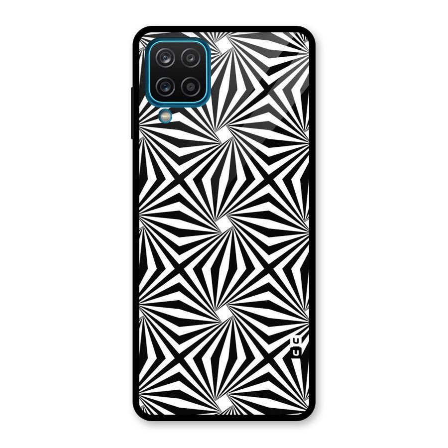 Monochromatic Swirls Glass Back Case for Galaxy A12