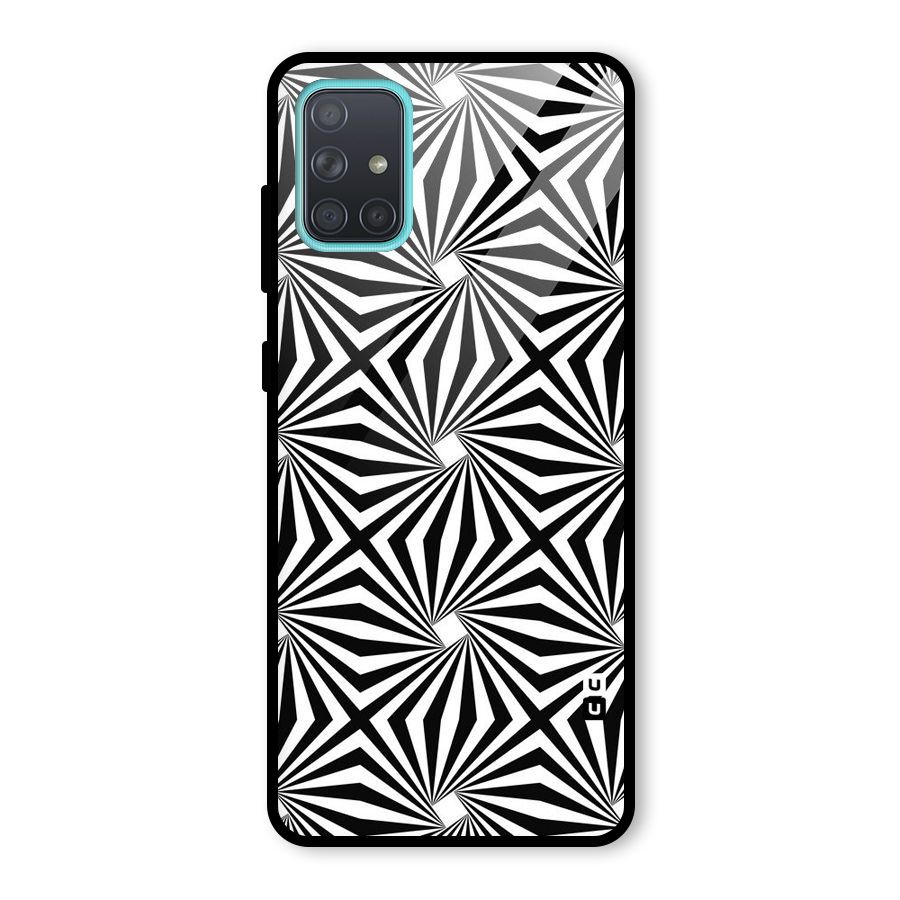Monochromatic Swirls Glass Back Case for Galaxy A71