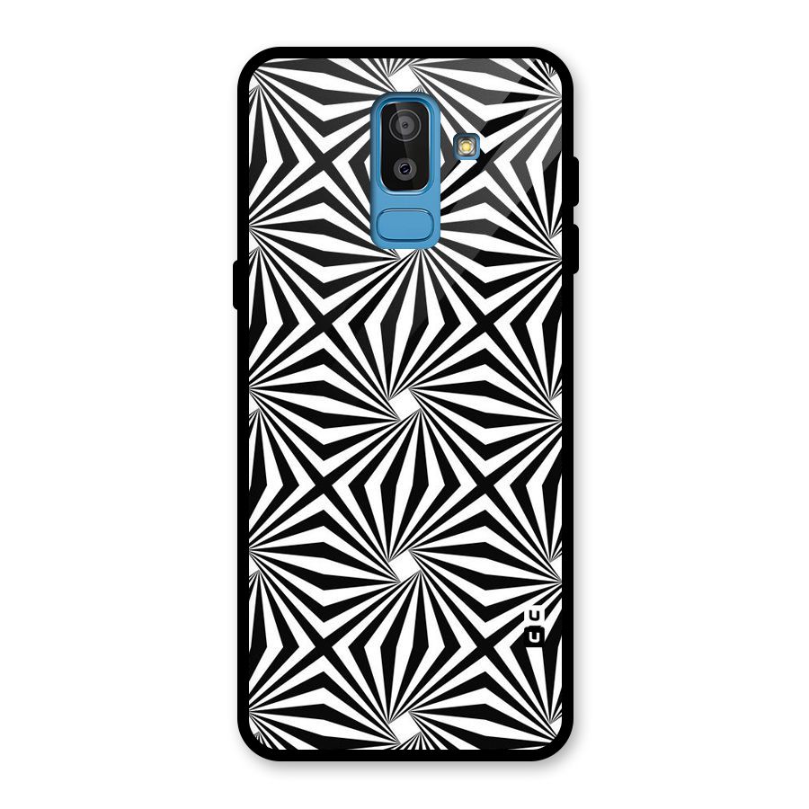 Monochromatic Swirls Glass Back Case for Galaxy J8
