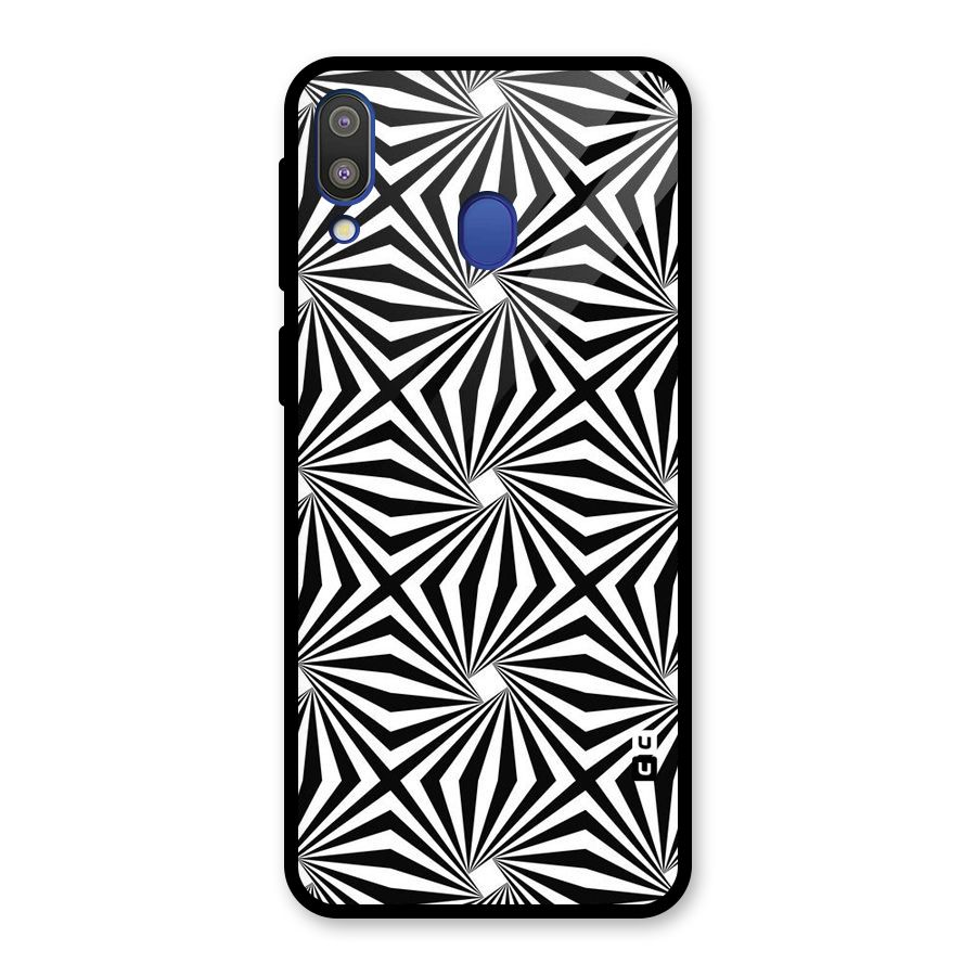 Monochromatic Swirls Glass Back Case for Galaxy M20