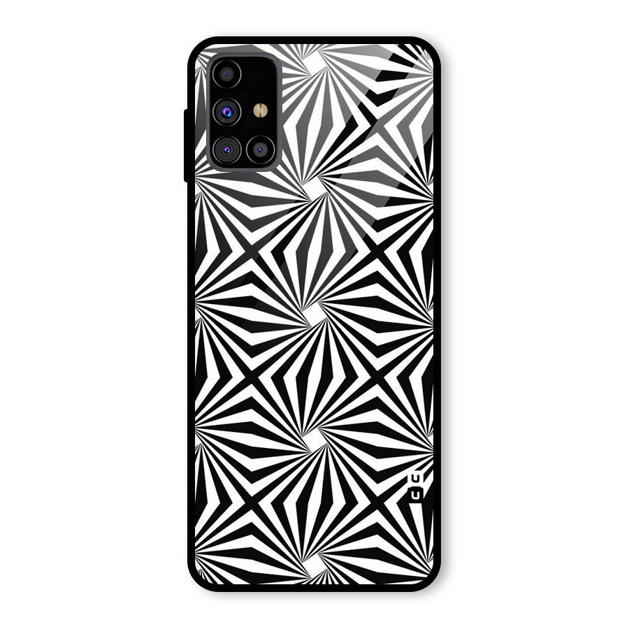 Monochromatic Swirls Glass Back Case for Galaxy M31s