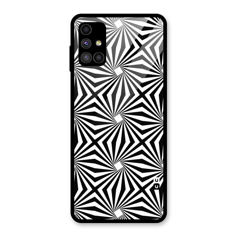 Monochromatic Swirls Glass Back Case for Galaxy M51
