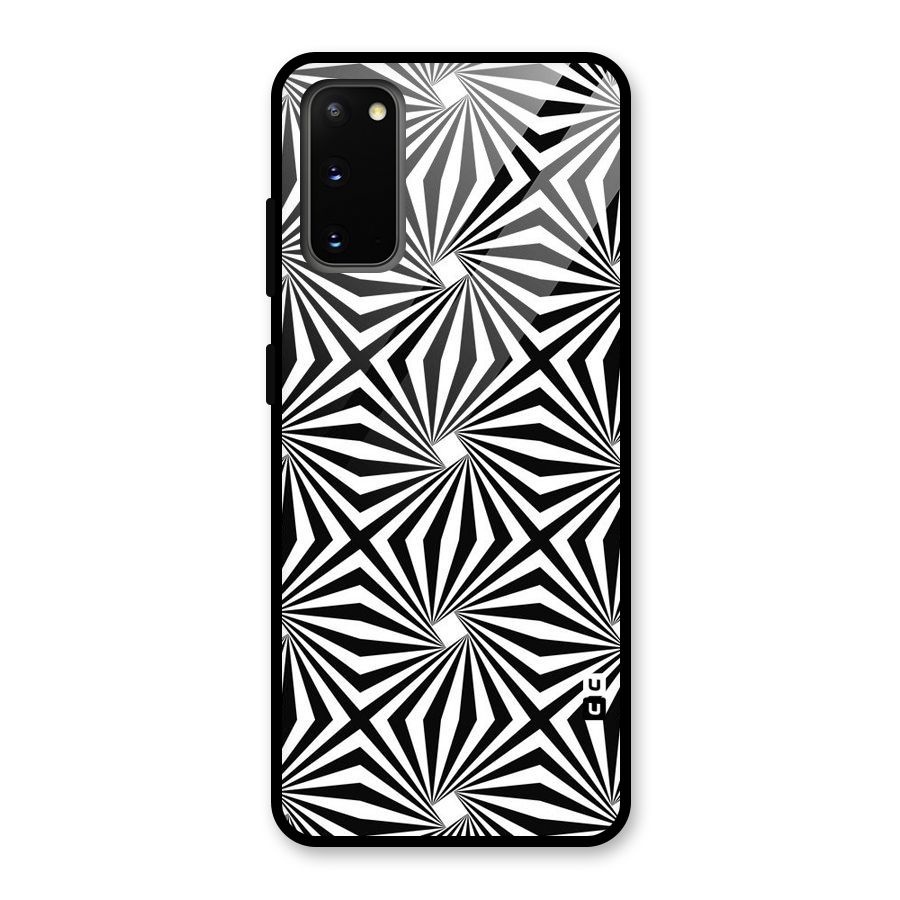 Monochromatic Swirls Glass Back Case for Galaxy S20