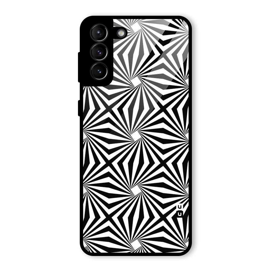 Monochromatic Swirls Glass Back Case for Galaxy S21 Plus