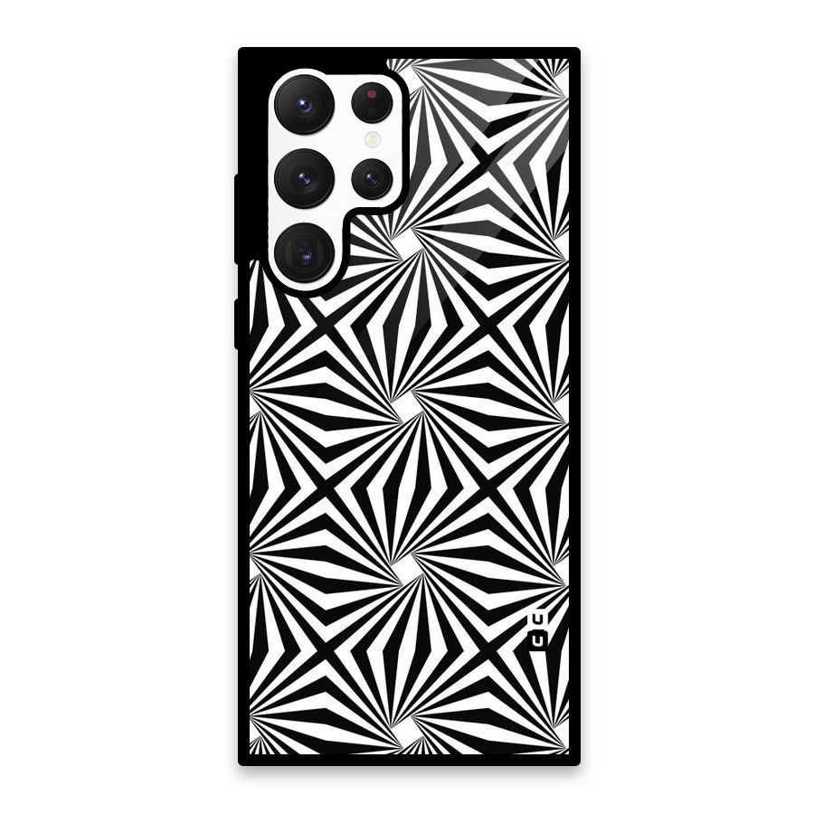 Monochromatic Swirls Glass Back Case for Galaxy S22 Ultra 5G