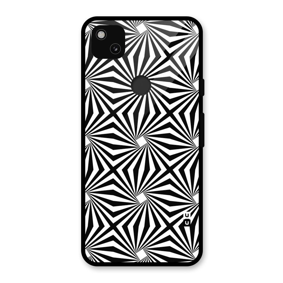 Monochromatic Swirls Glass Back Case for Google Pixel 4a