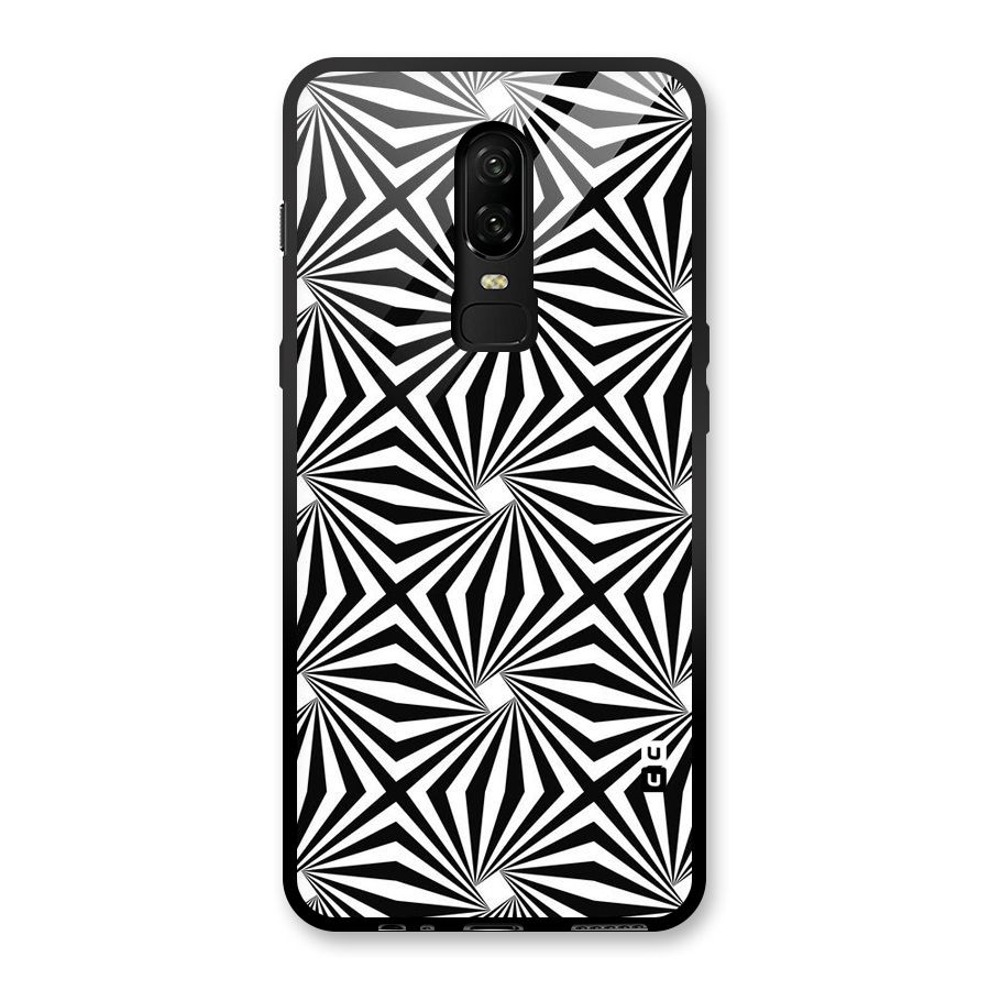 Monochromatic Swirls Glass Back Case for OnePlus 6