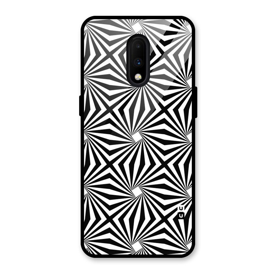 Monochromatic Swirls Glass Back Case for OnePlus 7