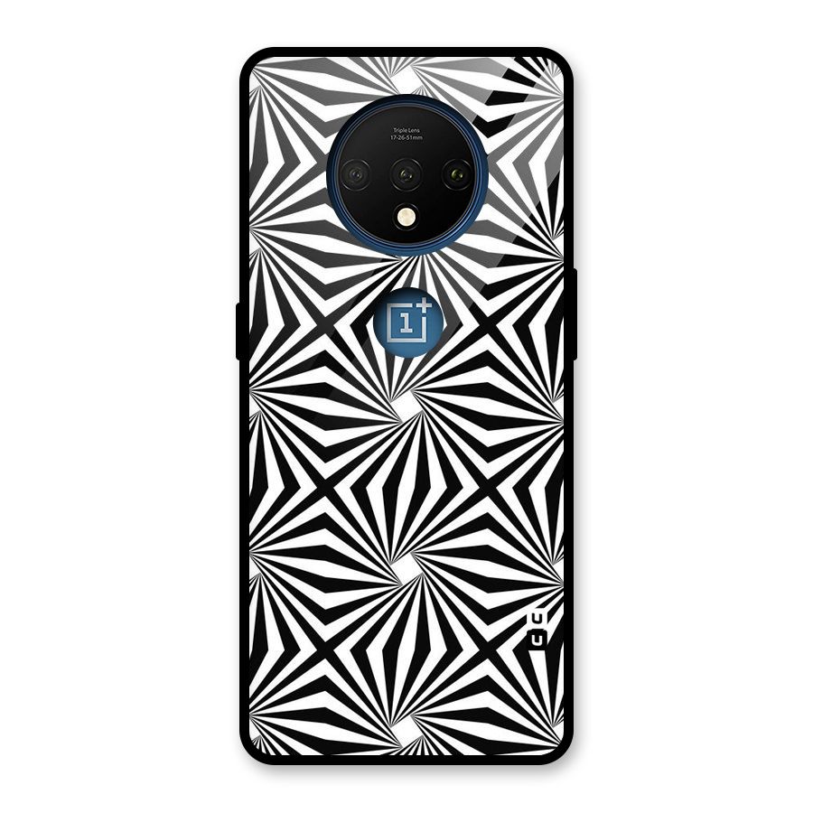 Monochromatic Swirls Glass Back Case for OnePlus 7T