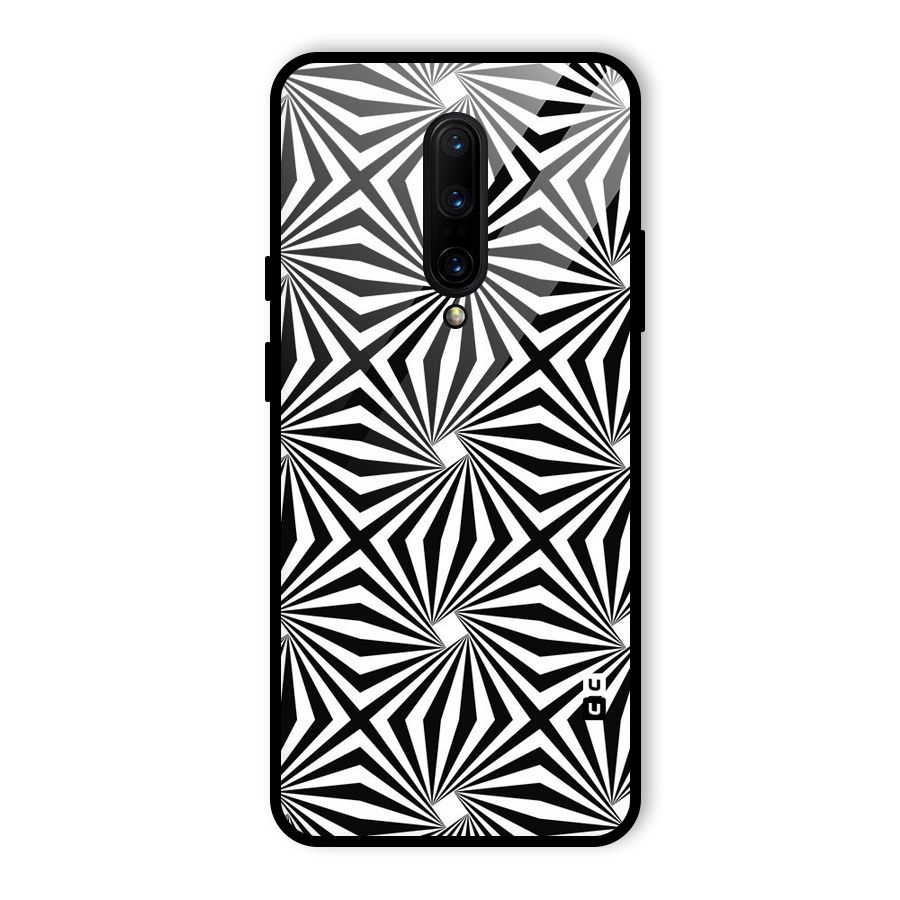 Monochromatic Swirls Glass Back Case for OnePlus 7 Pro