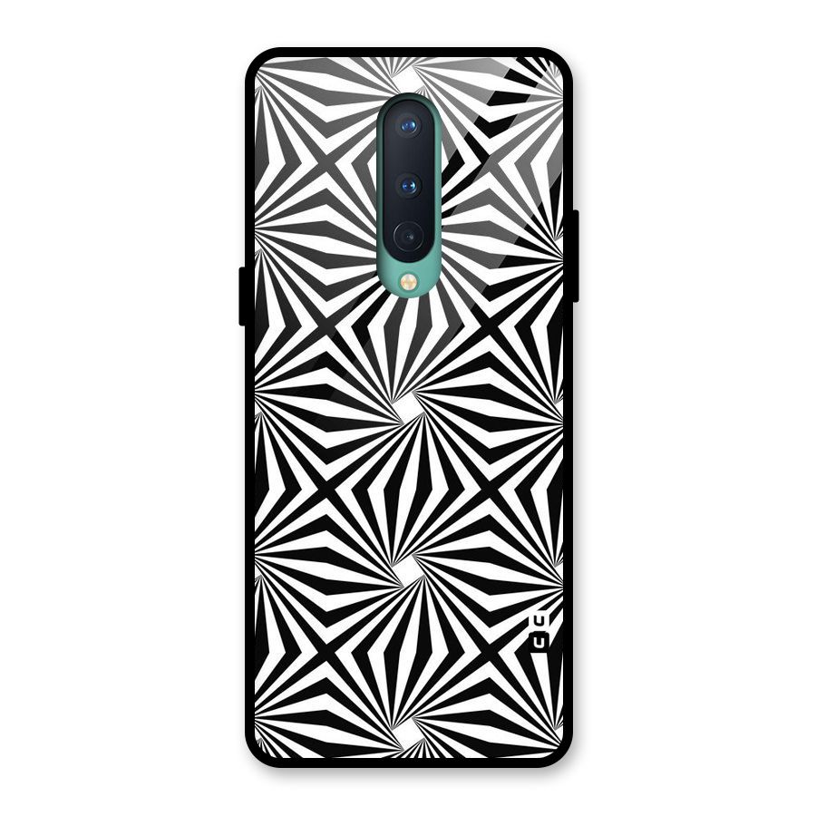 Monochromatic Swirls Glass Back Case for OnePlus 8