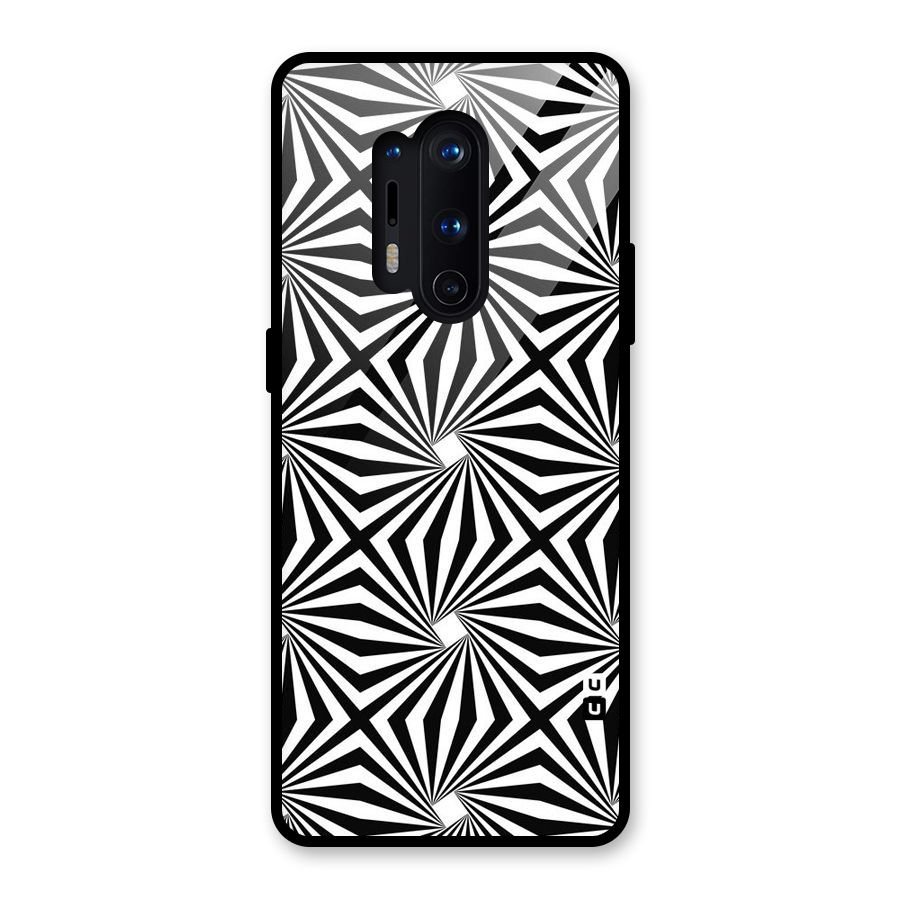Monochromatic Swirls Glass Back Case for OnePlus 8 Pro