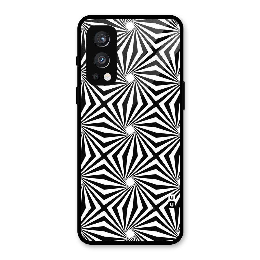 Monochromatic Swirls Glass Back Case for OnePlus Nord 2 5G