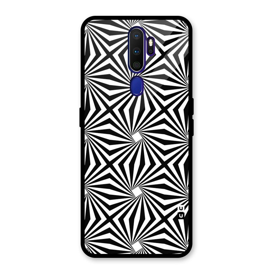 Monochromatic Swirls Glass Back Case for Oppo A9 (2020)