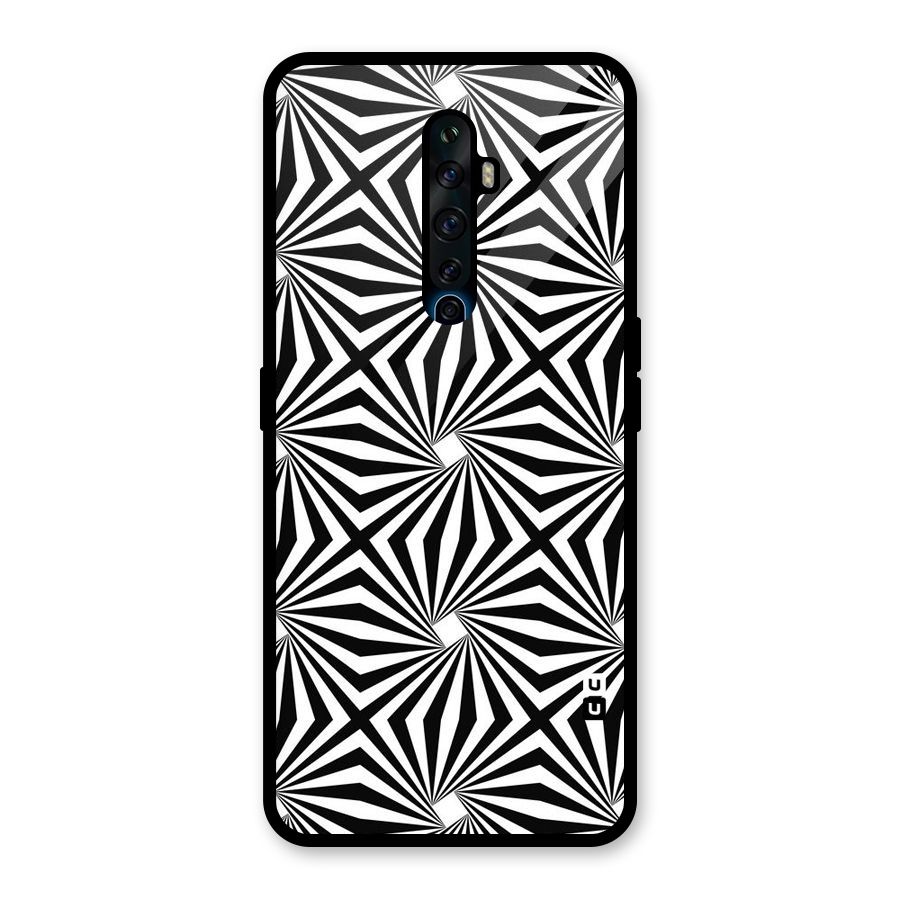 Monochromatic Swirls Glass Back Case for Oppo Reno2 F