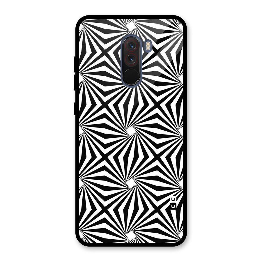 Monochromatic Swirls Glass Back Case for Poco F1