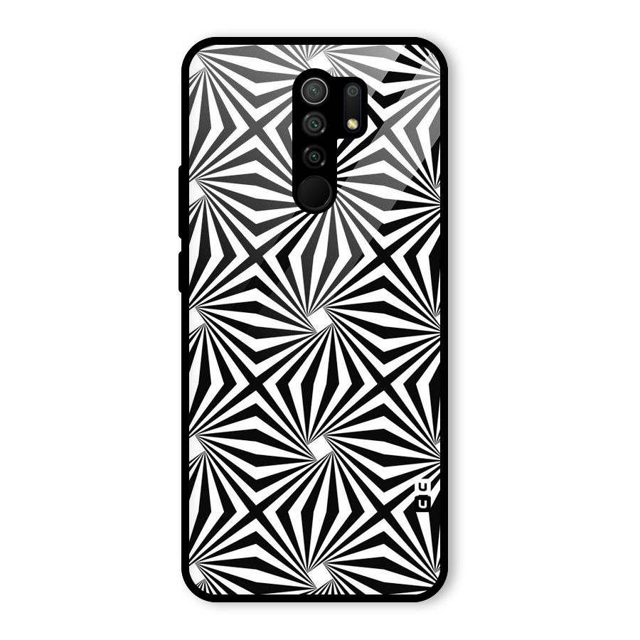 Monochromatic Swirls Glass Back Case for Poco M2
