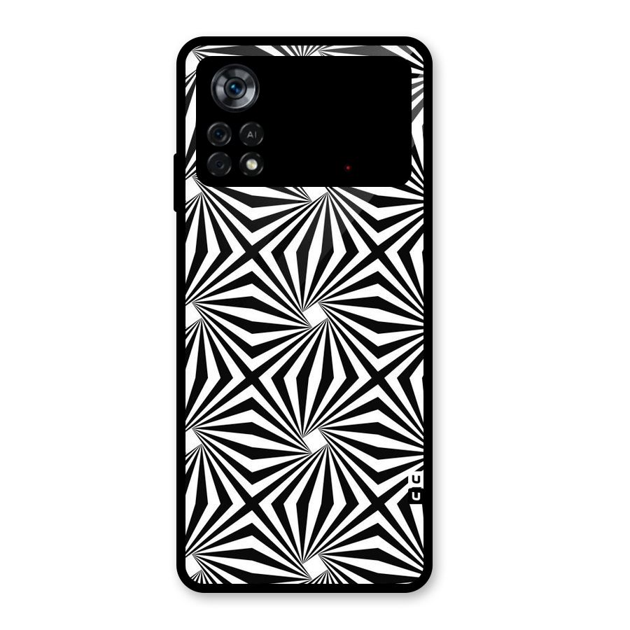 Monochromatic Swirls Glass Back Case for Poco X4 Pro 5G