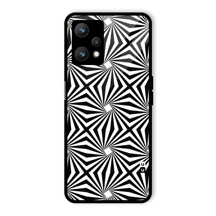 Monochromatic Swirls Glass Back Case for Realme 9 Pro 5G